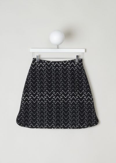 Alaïa Black and white print mini skirt photo 2