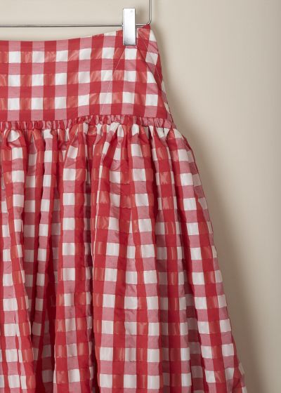 AlaÃ¯a Red gingham maxi skirt