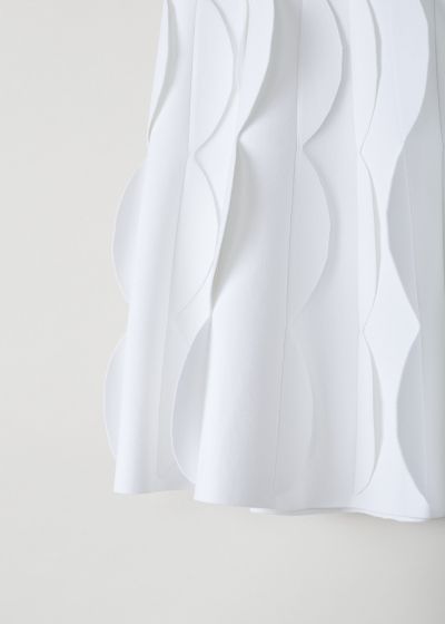 Alaïa White scalloped mini skirt 