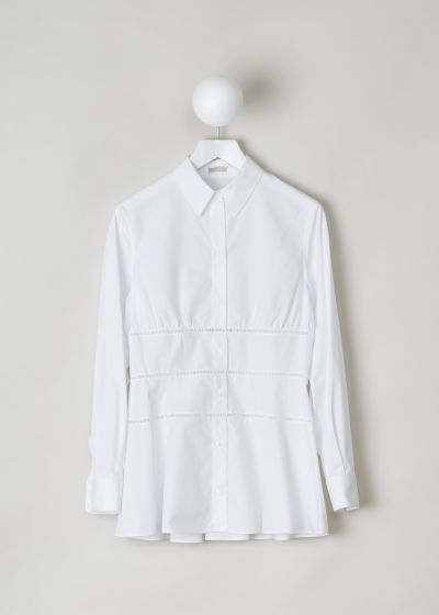 Alaïa White long sleeve blouse with cutout trims photo 2