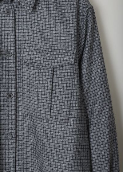 Aspesi Grey checkered shirt dress