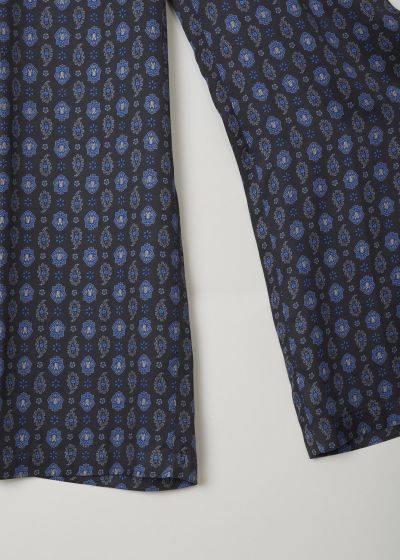Aspesi Navy blue paisley print pants 