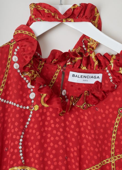 Balenciaga In-out flou dress in chain print
