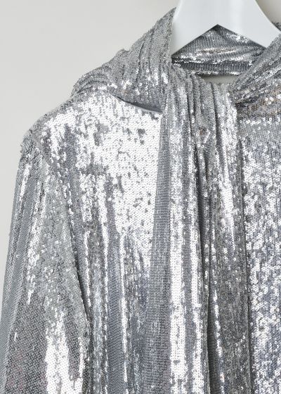 Bernadette Silver shift dress embellished with sequin