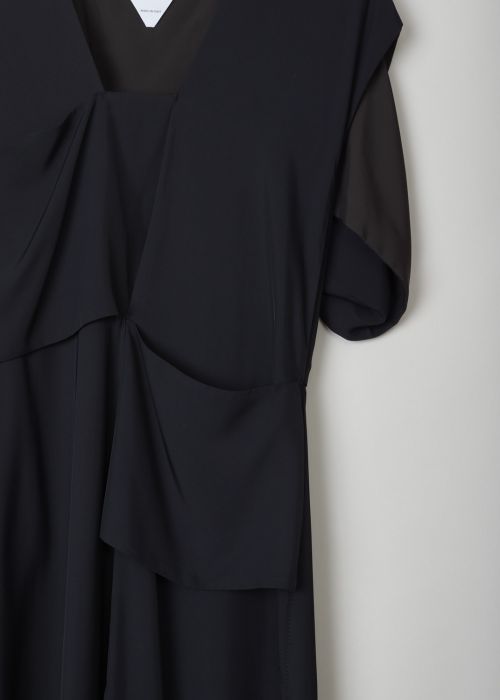 Bottega Veneta Loose fitted black patchwork dress