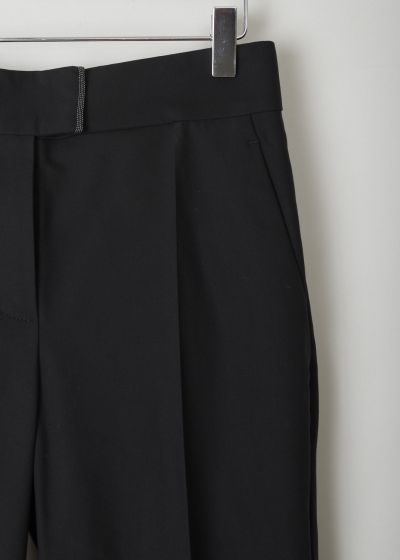 Brunello Cucinelli Black pants with beaded clasp detail 