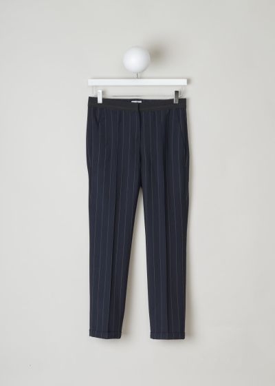 Brunello Cucinelli Navy blue trousers with pinstripe photo 2