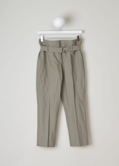 Brunello Cucinelli Khaki paperbag waist pants  photo 2