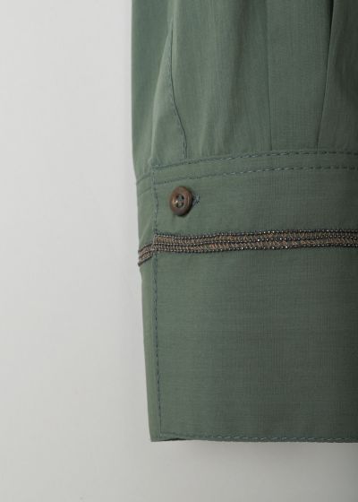 Brunello Cucinelli Green shirt dress with wrap detail