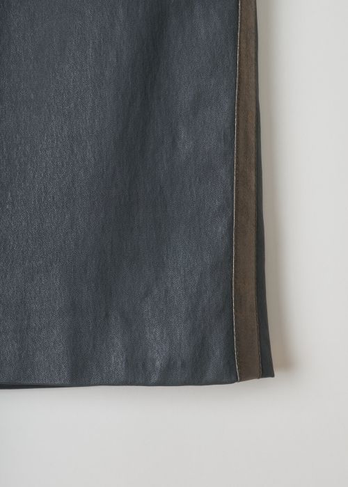 Brunello Cucinelli Grey leather skirt