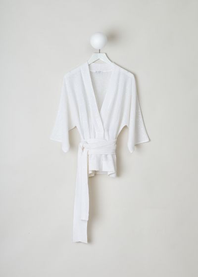 Brunello Cucinelli Short sleeved oversized off-white cardigan photo 2