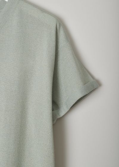 Brunello Cucinelli Pale green top with lurex threading 