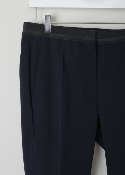 Brunello Cucinelli Navy blue trousers with elasticated waistband