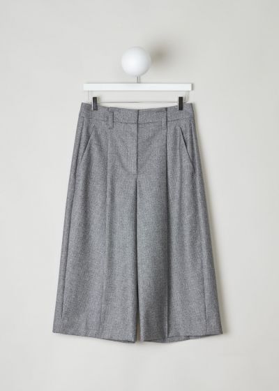 Brunello Cucinelli Houndstooth wool culottes in grey photo 2