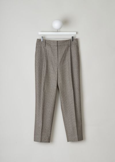 Brunello Cucinelli Brown houndstooth pants photo 2