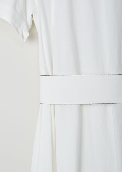 Brunello Cucinelli White midi dress with high-low skirt