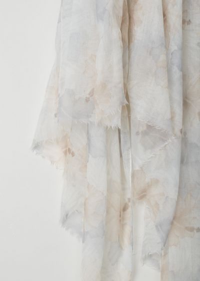 Brunello Cucinelli Floral printed shawl in soft hues 