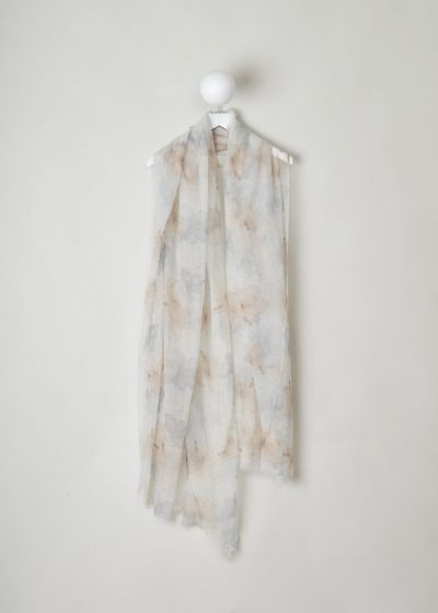 Brunello Cucinelli Floral printed shawl in soft hues  photo 2