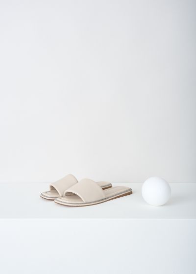 Brunello Cucinelli Off-white leather slides