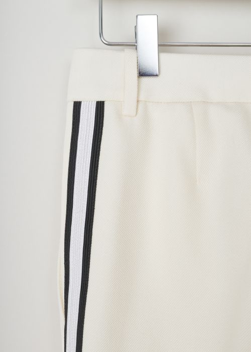 Calvin Klein 205W39NYC White pants with ribbon trim