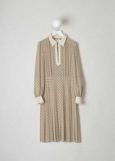 Celine Beige pleated dress with Triomphe print photo 2