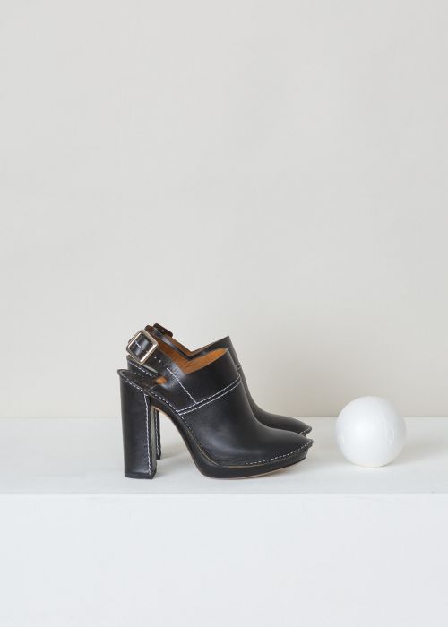 Chloé Black clog mule with white stitching photo 2