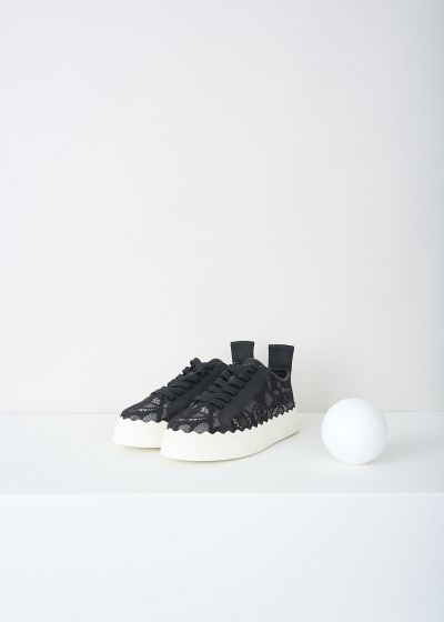 Chloé Black lace Lauren sneakers