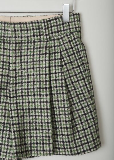Chloé Vibrant green check shorts