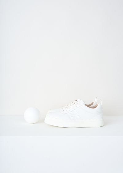 Chloé All-white Lauren sneakers with scalloped trim photo 2