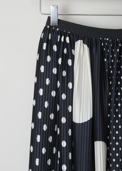 Dries van Noten Pleated midi skirt with dotted print 