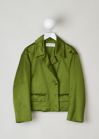 Dries van Noten Metallic green cropped jacket  photo 2