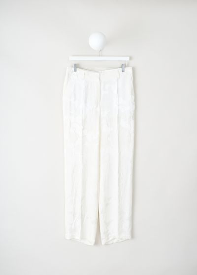 Dries van Noten White floral jacquard Pulley pants photo 2