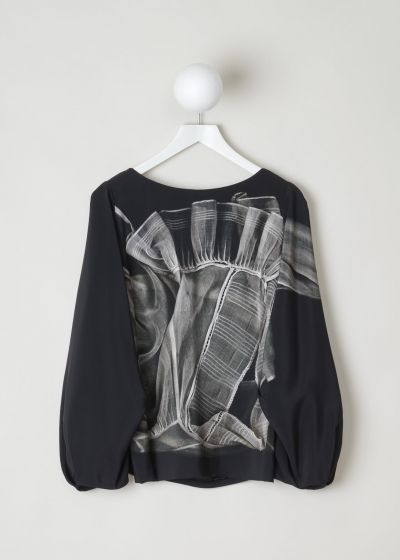 Dries van Noten Black shirt with abstract print photo 2