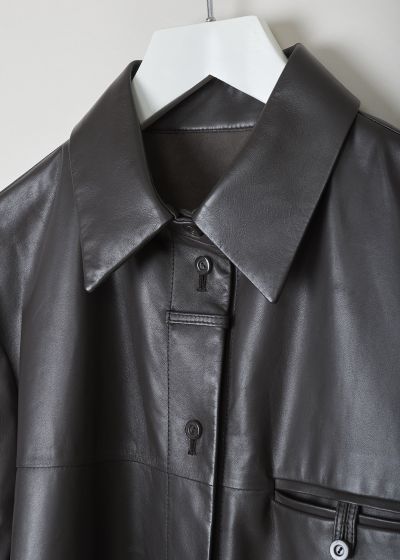 Drome Dark brown leather blouse