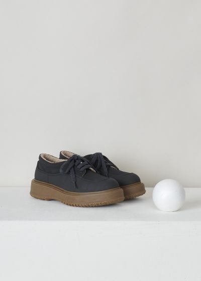 Hogan Black lace-up shoes with teddy lining