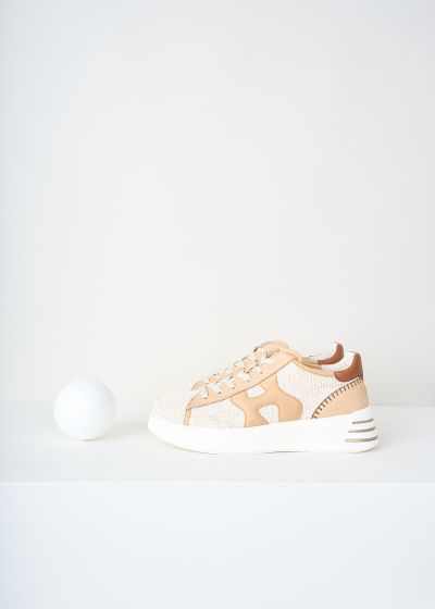 Hogan Beige Rebel sneakers with gold detailing photo 2
