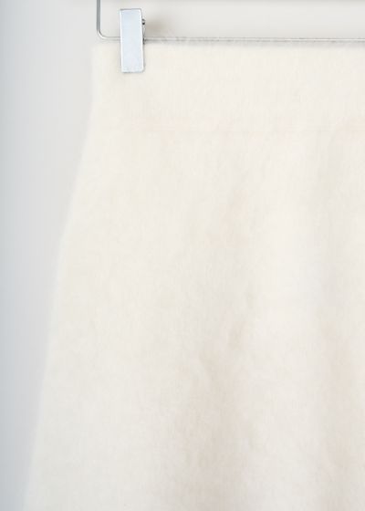 Lisa Yang Brushed cashmere Asta skirt in Cream