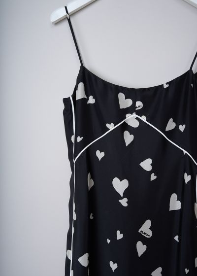 Marni Bunch of Hearts silk slip dress