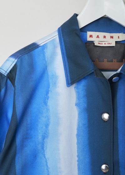 Marni Vibrant blue striped shirt