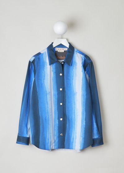 Marni Vibrant blue striped shirt photo 2