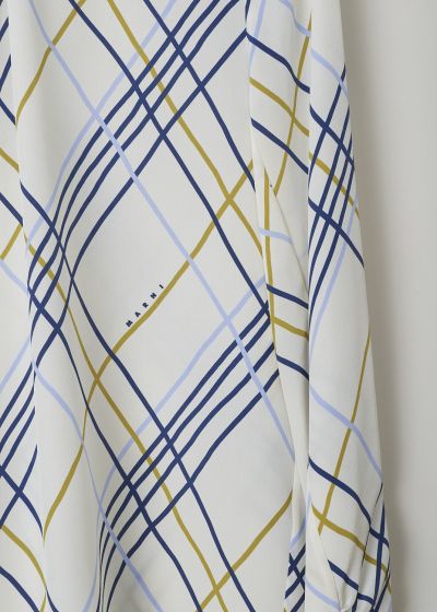 Marni Silk cross striped top