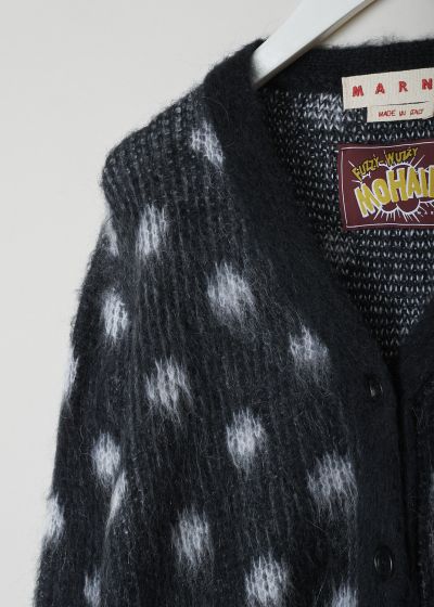Marni Brushed dots fuzzy wuzzy cardigan 