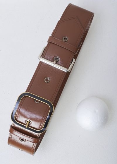 Marni Broad belt with a double buckle detail