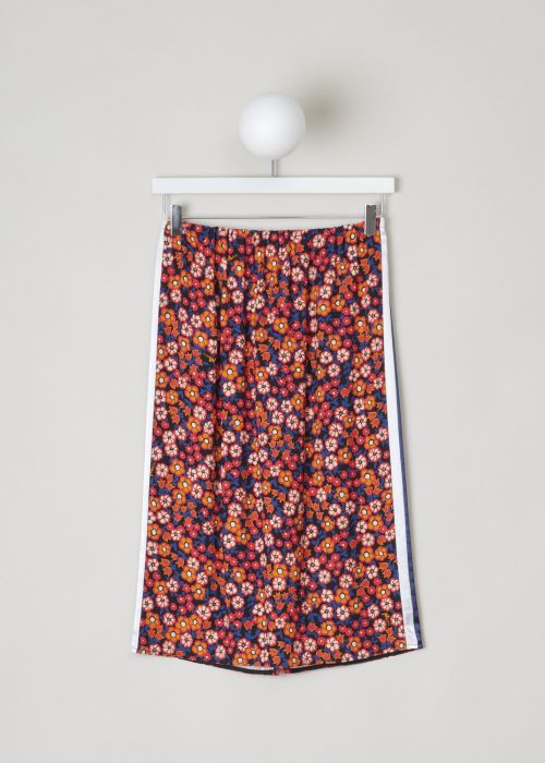 Marni Shades of red, pink and orange floral pencil skirt photo 2