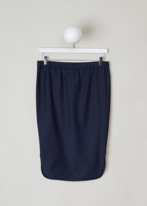 Brunello Cucinelli Straight skirt with sequin detail in navy blue  photo 2