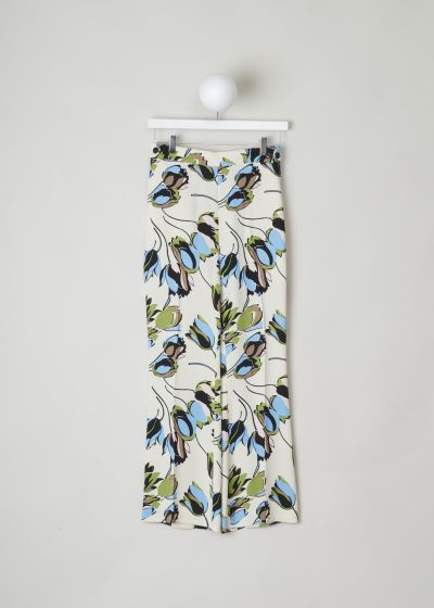 Marni Cream colored pants with floral print  photo 2