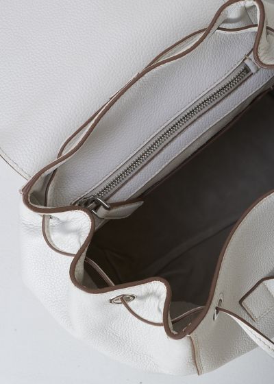 Prada Off-white leather backpack 