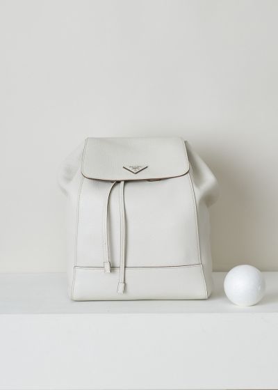 Prada Off-white leather backpack  photo 2