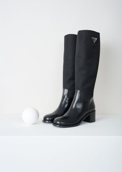 Prada High black Re-Nylon boots