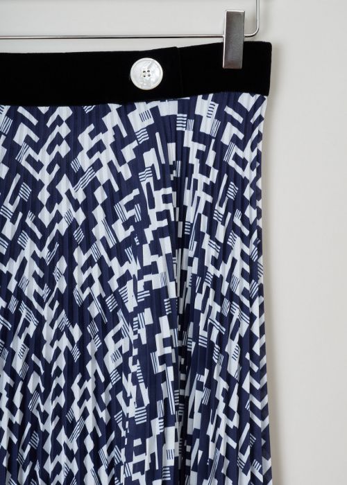 Prada Geometric print skirt in blue and white